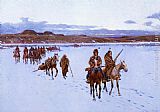 Famous Hunt Paintings - Departure for the Buffalo Hunt